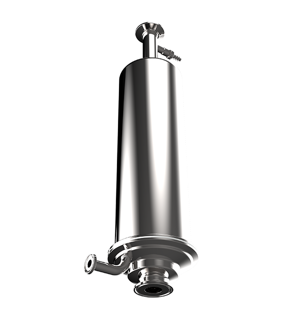 Filter housing bottom view