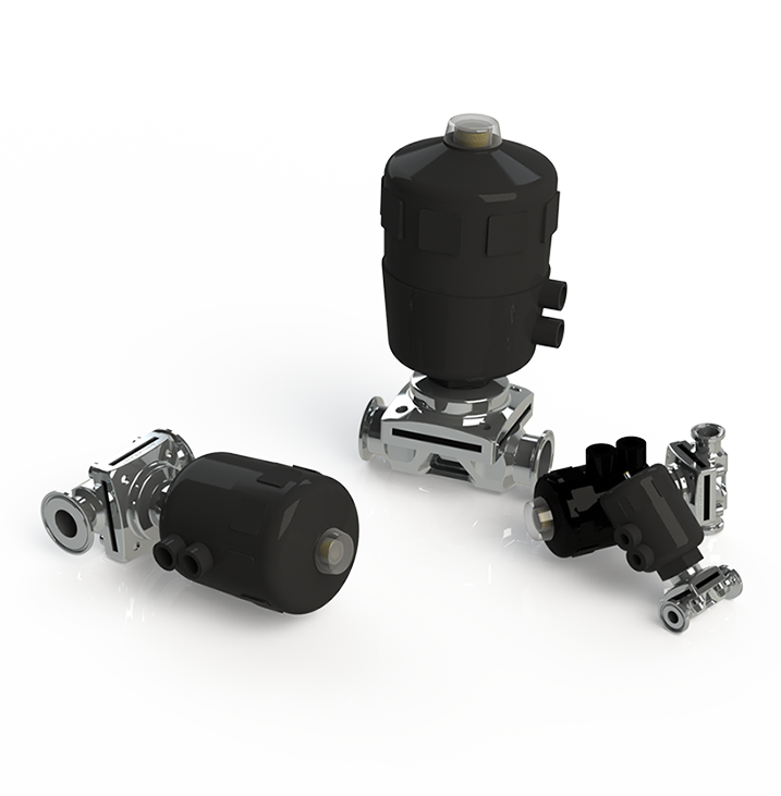 Sanitary diaphragm valves