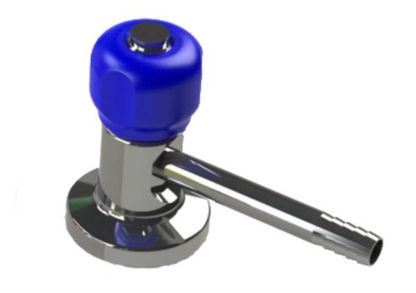 Sanitary vent valve solid handle for manual air release